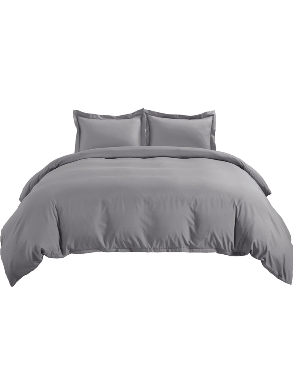 NEW gray wrinkled vintage duvet cover set full/queen
